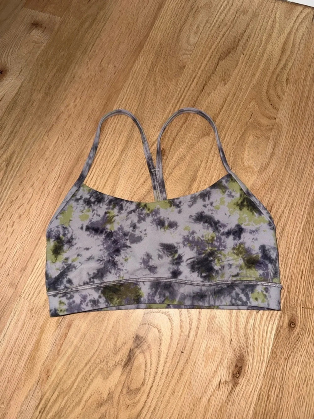 Lululemon Flow Y Nulu Bra *Light Support, A–C Cups Tie Dye Mauve Grey Multi 6